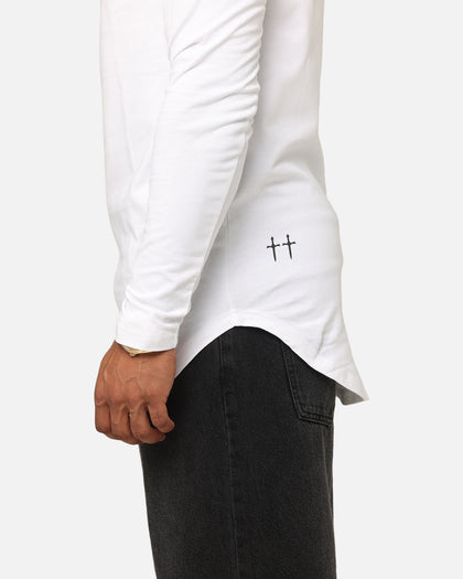 Saint Morta Gothic Monogram El Duplo Long Sleeve T-Shirt White