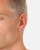 Saint Morta Concave Square Earring Iced Gold