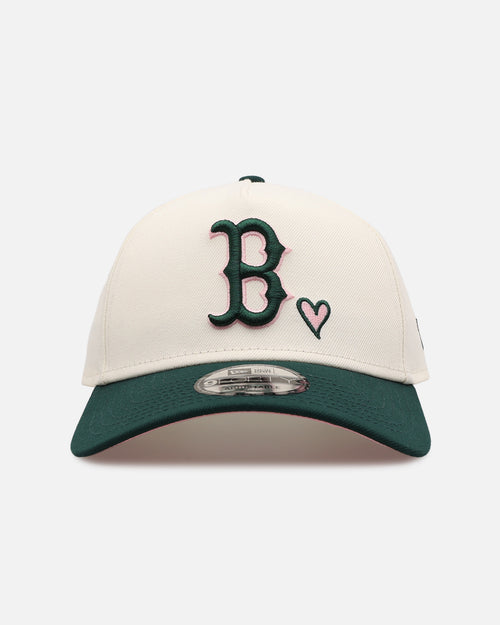 New Era Boston Red Sox 'Pink Satin Hearts Green' 9FORTY A-Frame Snapback Chrome/Dark Green