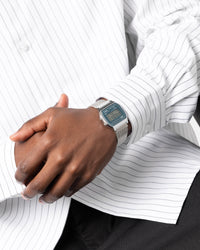 Casio A158WEM-3D Watch Silver/Black