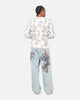 Ed Hardy Tiger Waffle Long Sleeve T-Shirt Off White