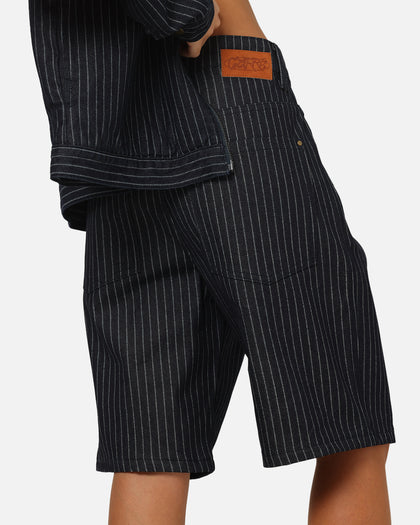 Carre Solace Baggy Jorts Navy Pinstripe