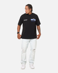 Saint Morta Rise Up Boxy T-Shirt Black Acidwash