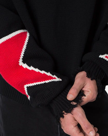 MNML Star Sweater Black