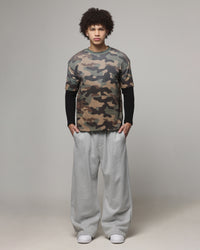 American Thrift Layered T-Shirt Woodland Camo