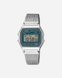 Casio A158WEM-3D Watch Silver/Black