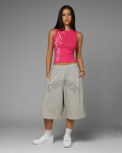 Loiter Destruct Sweat Shorts Grey