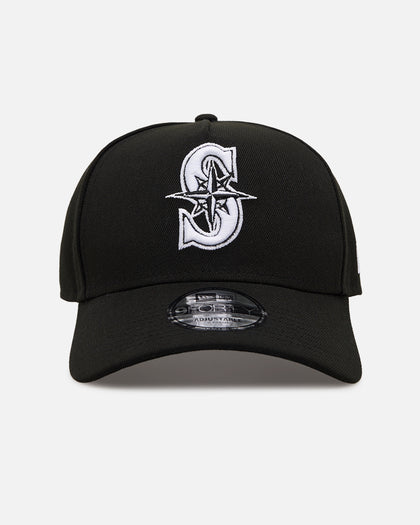 New Era Seattle Mariners 'Easy Black and White' 9FORTY A-Frame Snapback Black/White