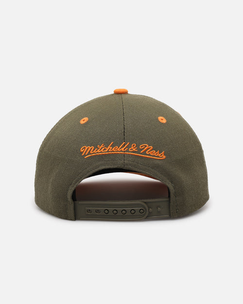 Mitchell & Ness San Antonio Spurs 'Harmony of Hues' Pro Crown Snapback Olive/Orange