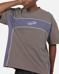 Carre Athletic Panel Crew T-Shirt Washed Charcoal