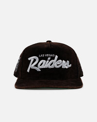 New Era Las Vegas Raiders 'Washed Black NFL Golfer' Corduroy Golfer Snapback Washed Black