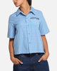 Ed Hardy Panther Button-Up Shirt Blue