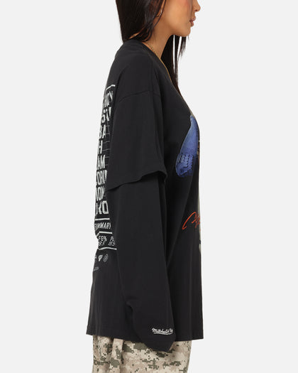 Mitchell & Ness New York Knicks Melo State Of Mind Long Sleeve T-Shirt Faded Black