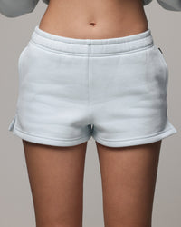 American Thrift Women's Fleece Shorts Light Blue