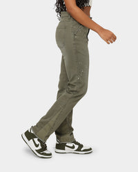 Loiter Demolition Flare Jeans Khaki