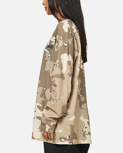 Carre Deserted Long Sleeve T-Shirt Brown Camo