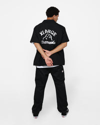 X-Large Drawing OG Open Collar T-Shirt Black
