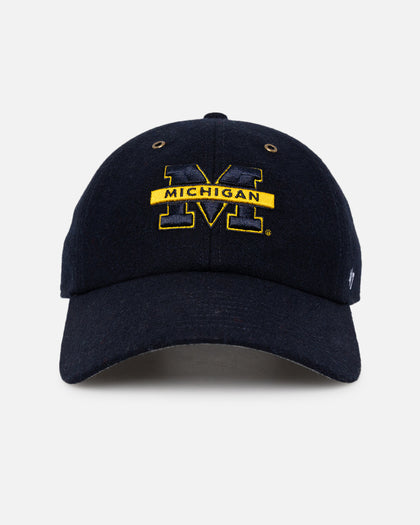 47 Brand Michigan Wolverines Wooly Clean Up Strapback Navy