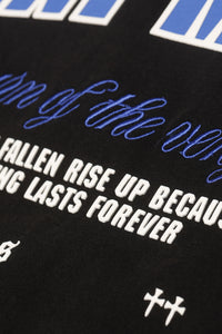 Saint Morta Rise Up Boxy T-Shirt Black Acidwash