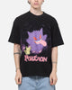 The Pokémon Collection By 73Studio Gengar Mimikyu T-Shirt Black Acidwash