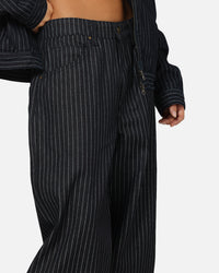 Carre Lockout Pinstripe Baggy Pants Navy Pinstripe