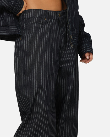 Carre Lockout Pinstripe Baggy Pants Navy Pinstripe