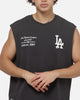 Majestic Athletic Los Angeles Dodgers Blackletter Script Box Muscle T-Shirt Washed Black