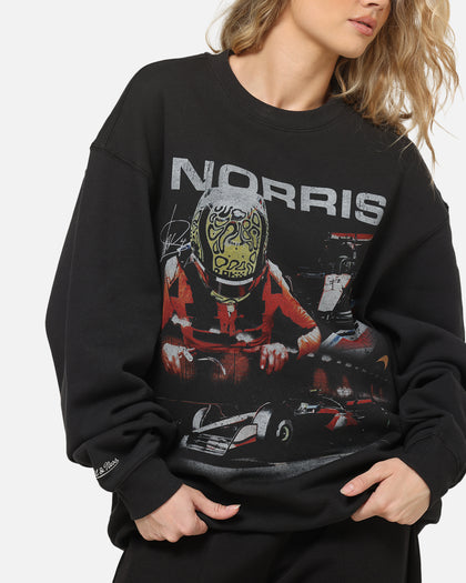 Mitchell & Ness X Mclaren Lando Norris Signature Crewneck Washed Black