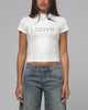Loiter Women's In Distress Baby T-Shirt Off White