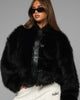 Loiter Eastern Bloc Fur Jacket Black