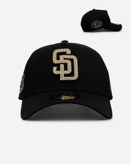 New Era San Diego Padres 'Raised Metallic Chainstitch' 9FORTY A-Frame Snapback Black