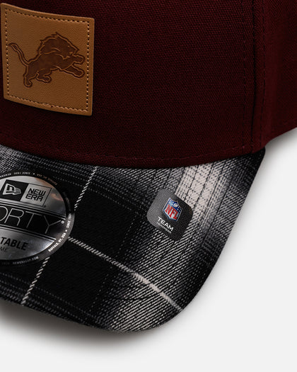 New Era Detroit Lions 'Workwear' 9FORTY A-Frame Snapback Maroon