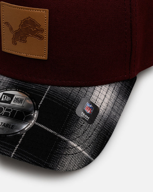 New Era Detroit Lions 'Workwear' 9FORTY A-Frame Snapback Maroon
