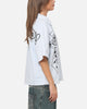 Ed Hardy Ghost Tattoo Button Up Shirt Blue Pinstripe