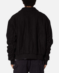 MNML Crochet Bomber Jacket Black