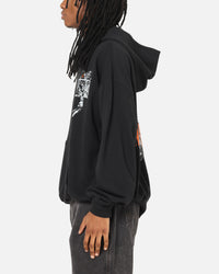 Jordan Brooklyn Shattered Back Board Oversized Pullover Hoodie Black