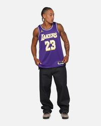 Nike LeBron James Los Angeles Lakers 2025/26 Statement Edition Dri-FIT NBA Swingman Jersey Field Purple