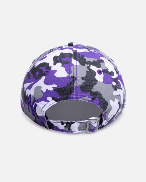 New Era New York Yankees 'Frayed Washed Camo' 9TWENTY Strapback Purple