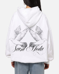 Saint Morta Doves Boxy Hoodie White
