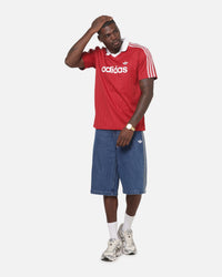 Adidas Drop Needle Pinstripe Jersey Red