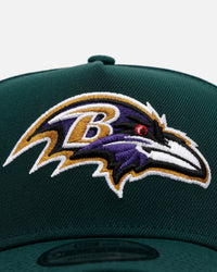 New Era Baltimore Ravens 'Evergreen' 9FORTY A-Frame Snapback Dark Green