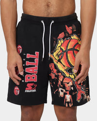 Starter Slamming Track Shorts Washed Black