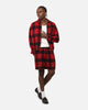 XXIII Plaid Long Sleeve Overshirt Red