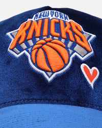 New Era New York Knicks 'Velvet Hearts' 9FORTY A-Frame Snapback Blue