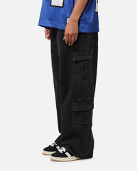 Carre Baggy Cargo Jeans Black Denim