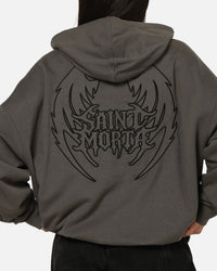 Saint Morta Crested Wing Hoodie Washed Charcoal