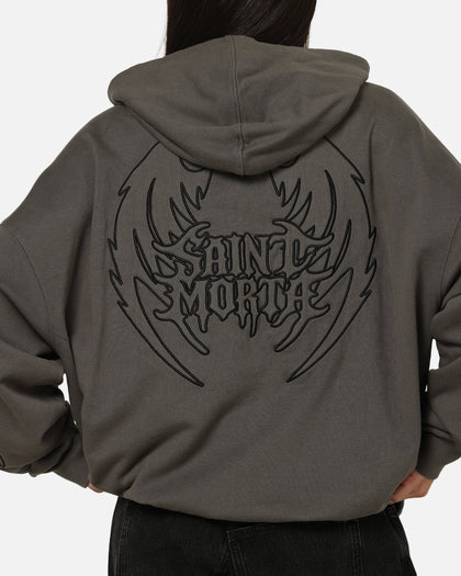 Saint Morta Crested Wing Hoodie Washed Charcoal