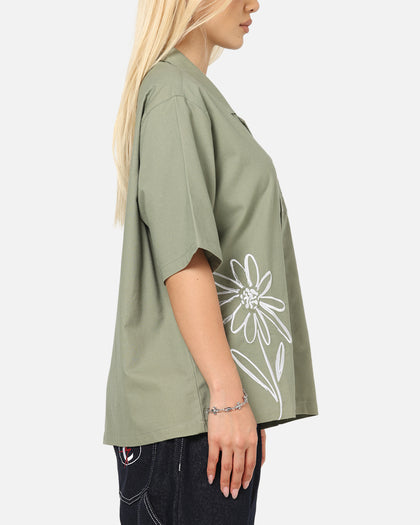Carre Hand Picked Button Up Shirt Green