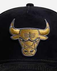 New Era Chicago Bulls 'Statement Suede 10 Year Anniversary' 9FORTY A-Frame Snapback Black Suede