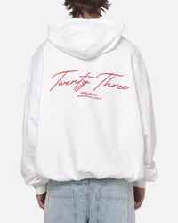 XXIII Script Hoodie White/Red